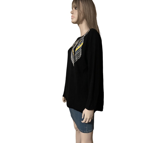 Bob Mackie Wearable Art Embroidery and Pearl Embellishments Cotton Blend - Picture 12 of 16